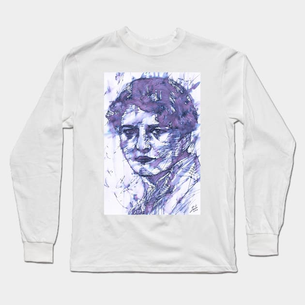 ZELDA FITZGERALD watercolor and ink portrait .1 Long Sleeve T-Shirt by lautir